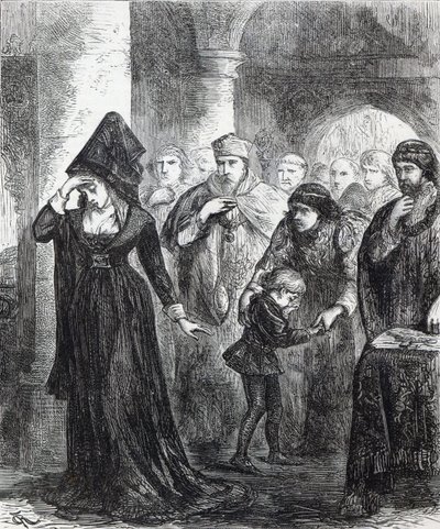 Parting of Queen Elizabeth Wydville and Her Son, the Duke of York by English School